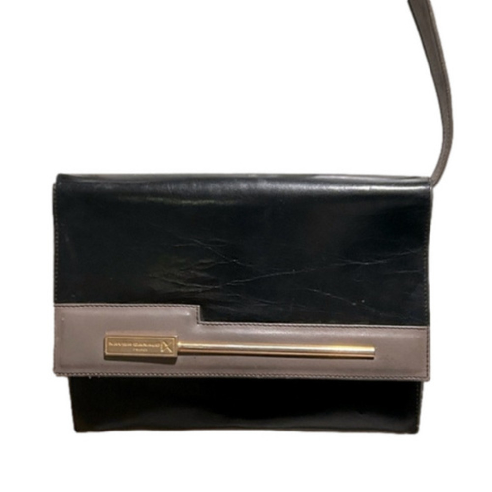 Vintage Xavier Danaud France Black leather with gray leather trim should…